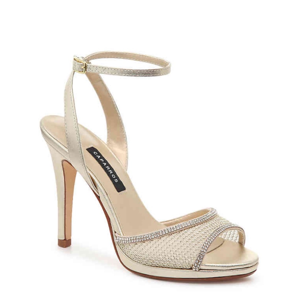 Adjustable ankle strap 4½" covered stiletto heel